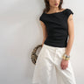 Topshop 90's boat neck vest in black