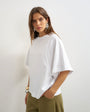Topshop batwing t-shirt in white