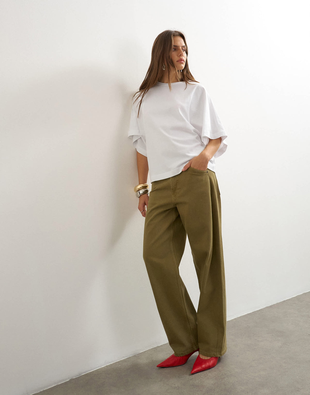 Topshop batwing t-shirt in white