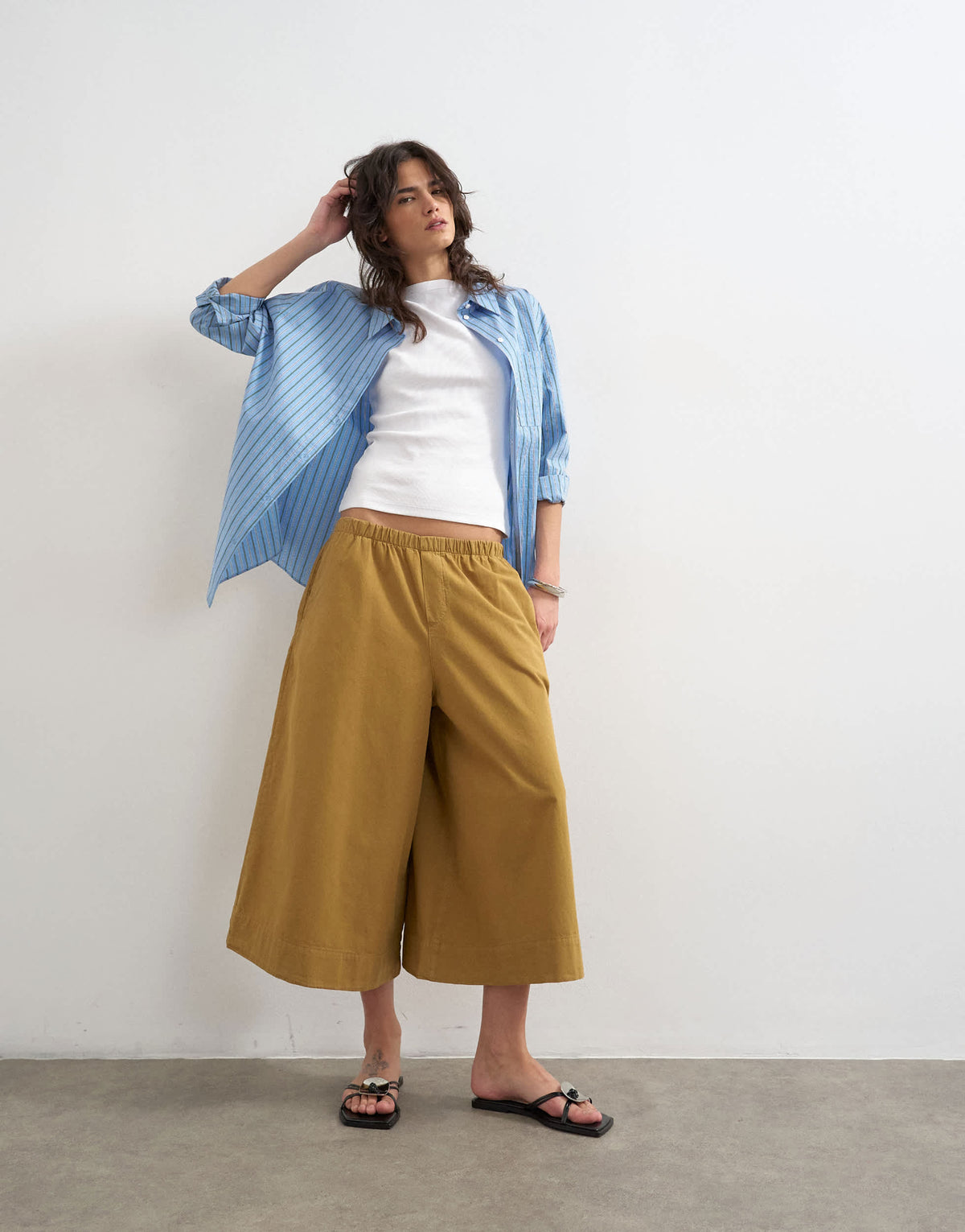 Topshop A line culotte in tan