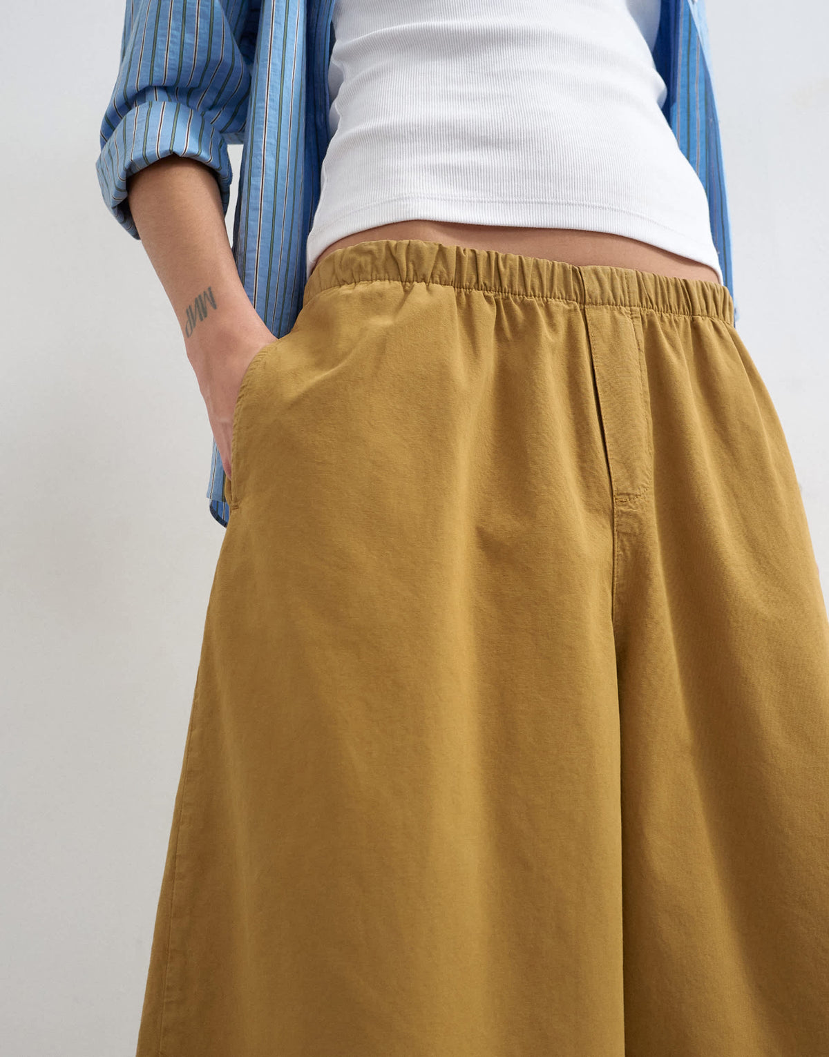 Topshop A line culotte in tan