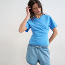 Topshop V-Ausschnitt, tailliert, in Blau