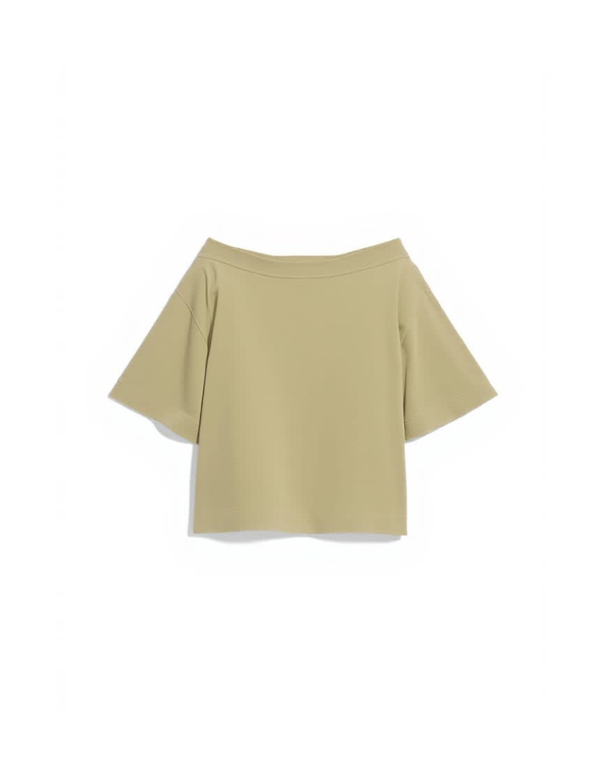 Topshop fallen shoulder t-shirt in khaki