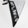 Topshop floral print waist belt in black and white