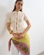 Topshop floral print waist belt in pink and yellow