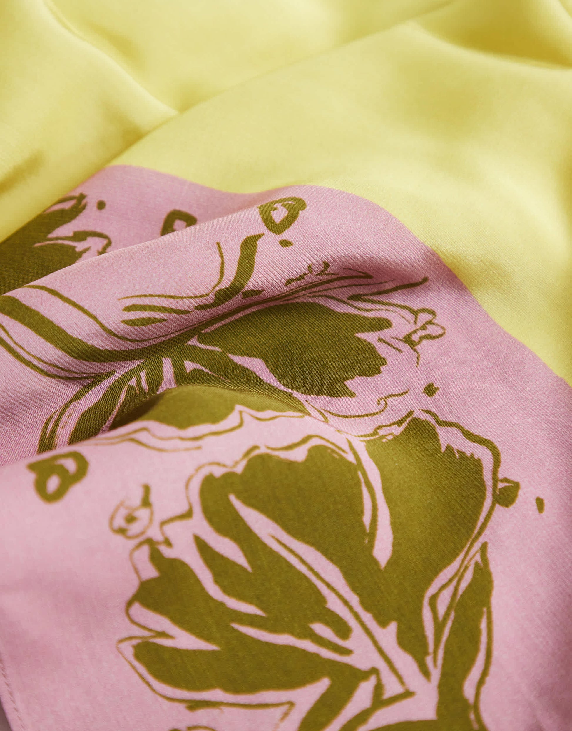 Topshop floral print waist belt in pink and yellow