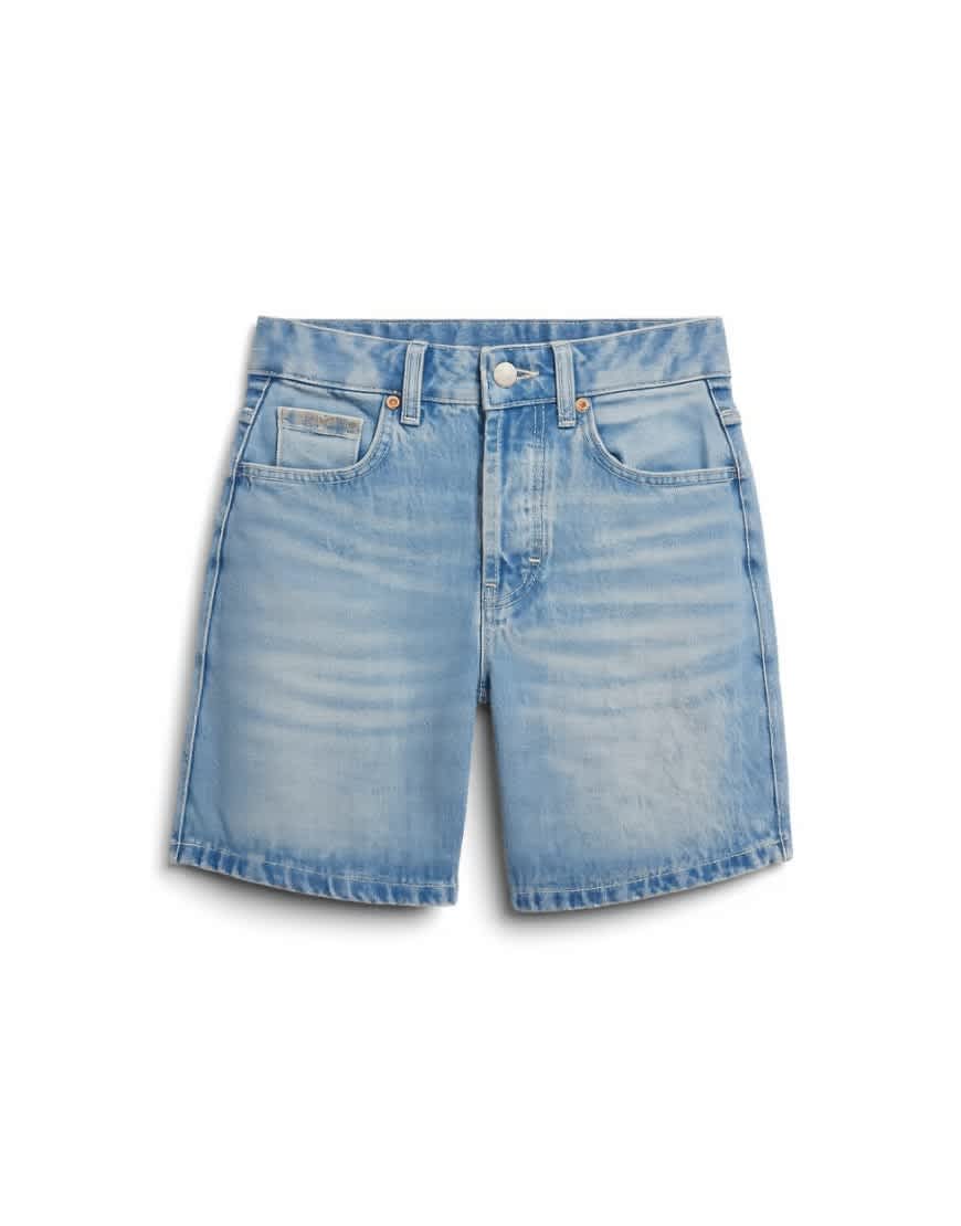 Topshop denim Editor short in bleach