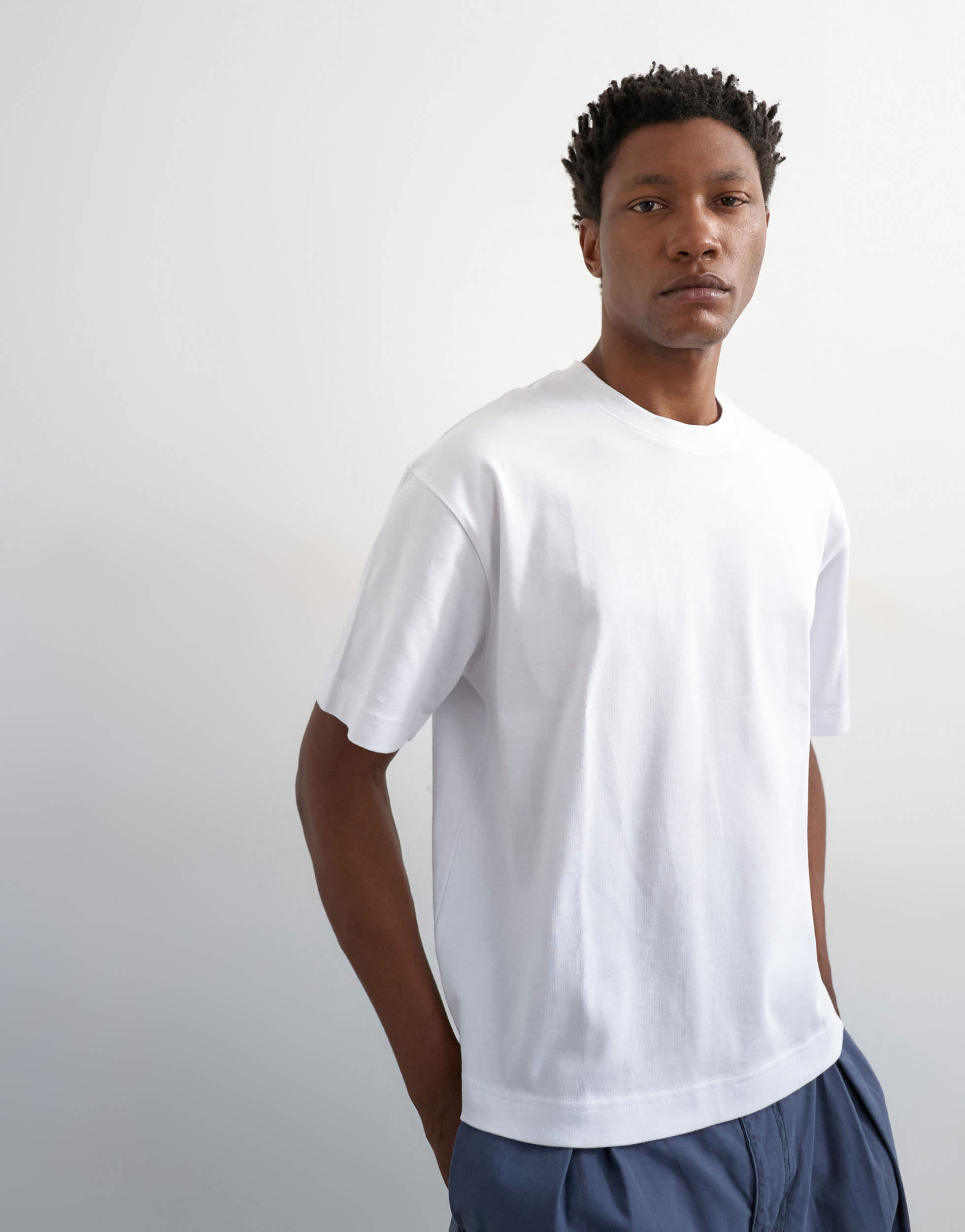 Topman relaxed fit cropped t-shirt in white