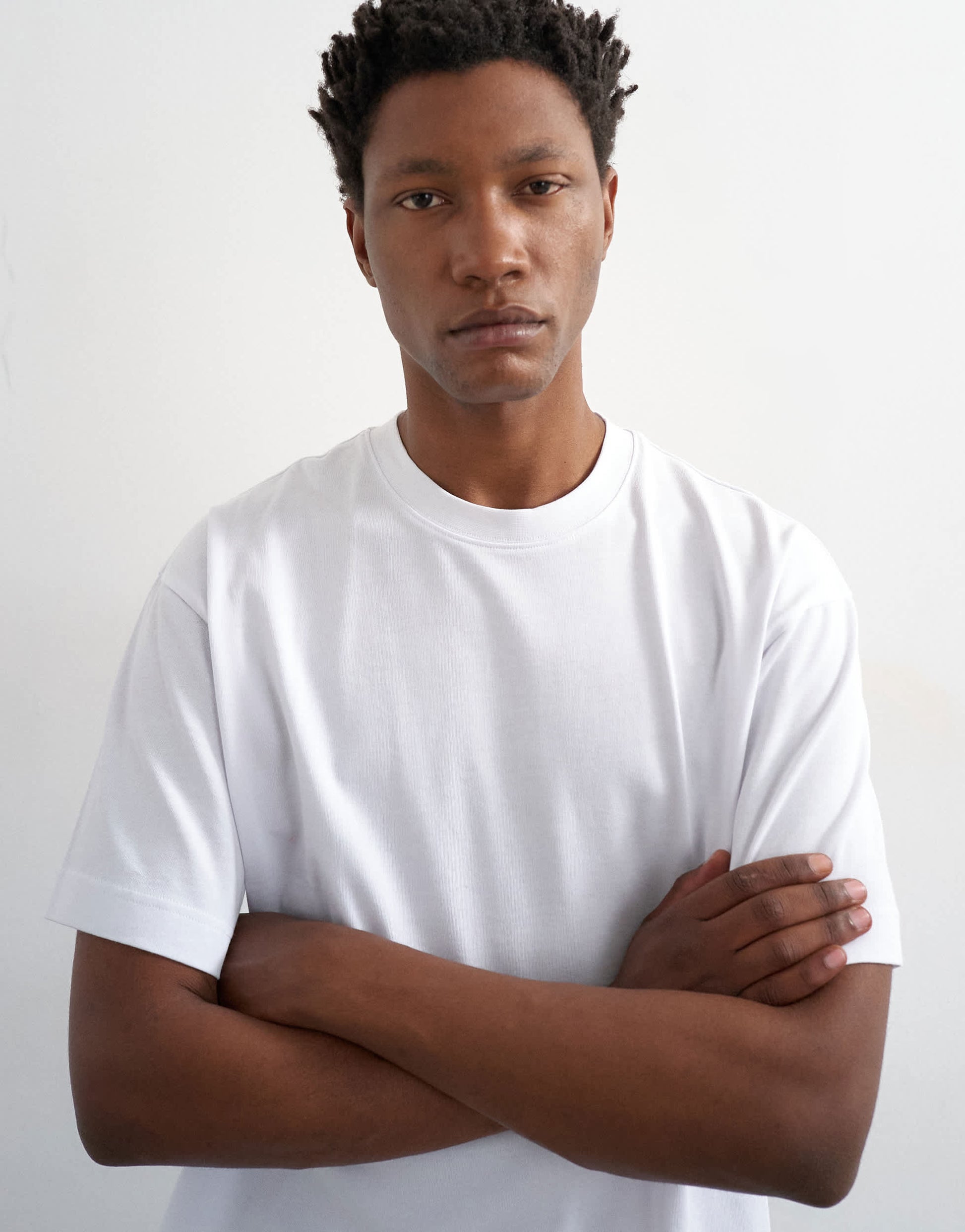Topman relaxed fit cropped t-shirt in white