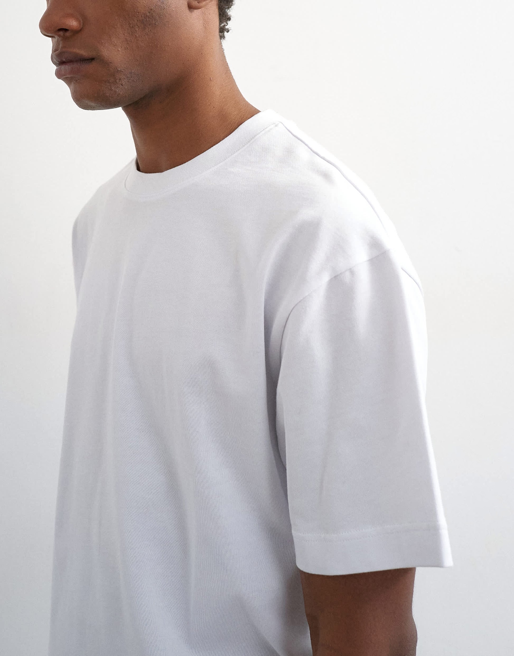 Topman relaxed fit cropped t-shirt in white