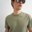 Topman classic fit t-shirt in khaki