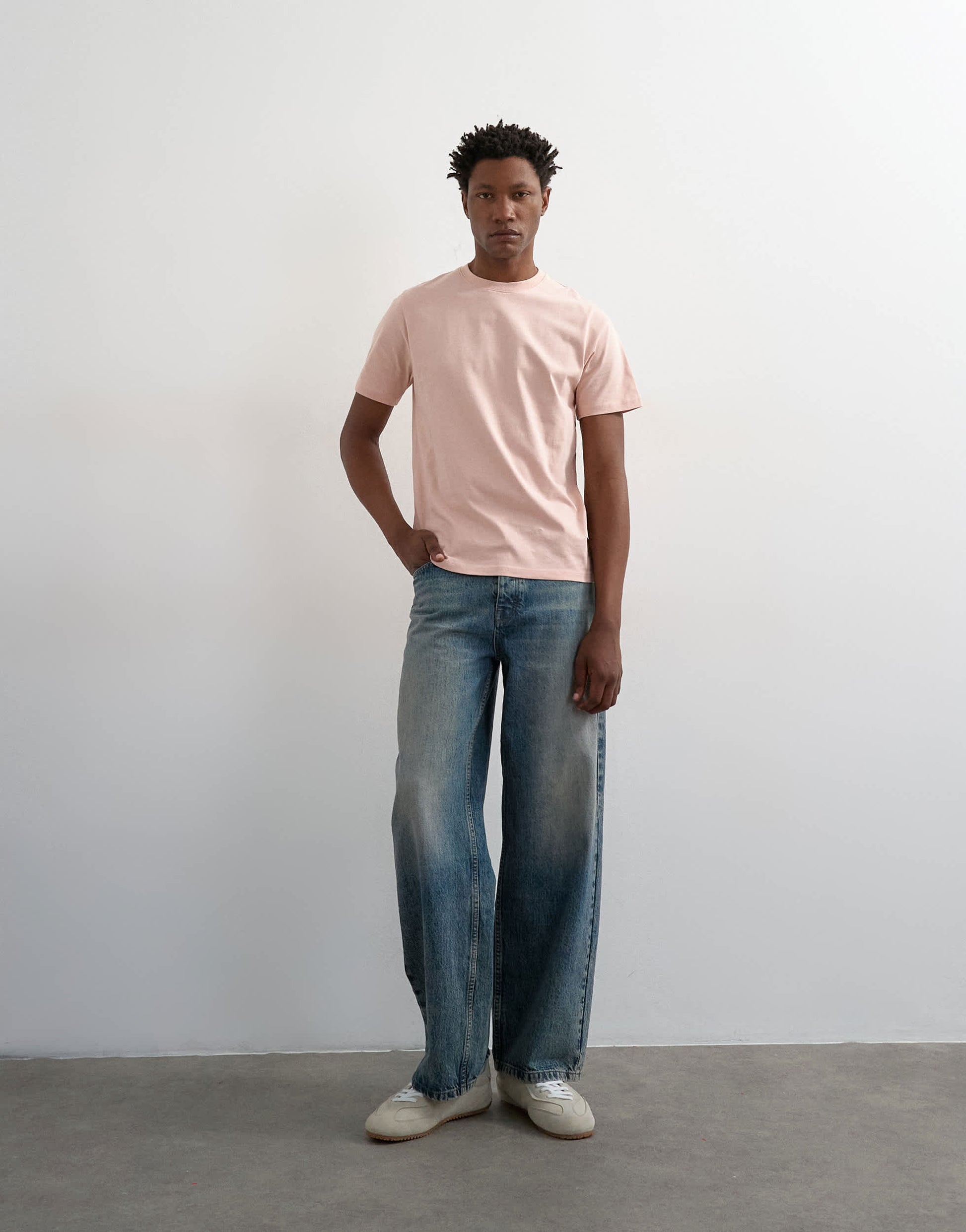 Topman 3 pack classic fit t-shirt in navy, ecru and pink
