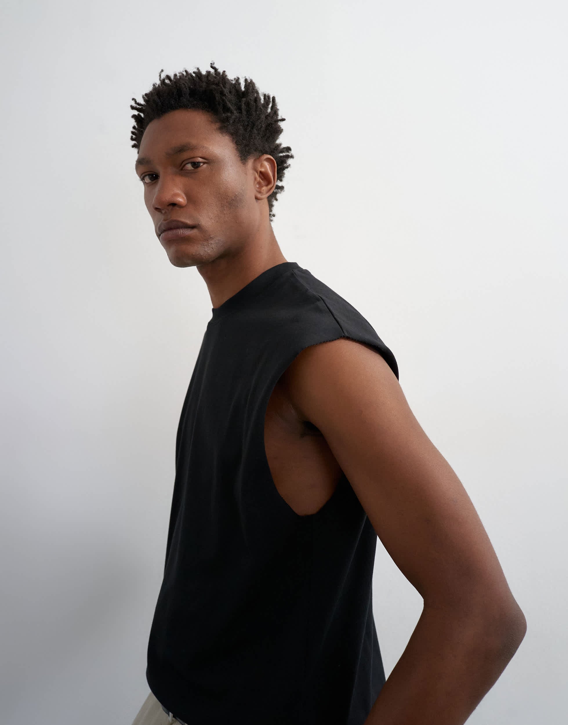 Débardeur coupe décontractée Topman noir