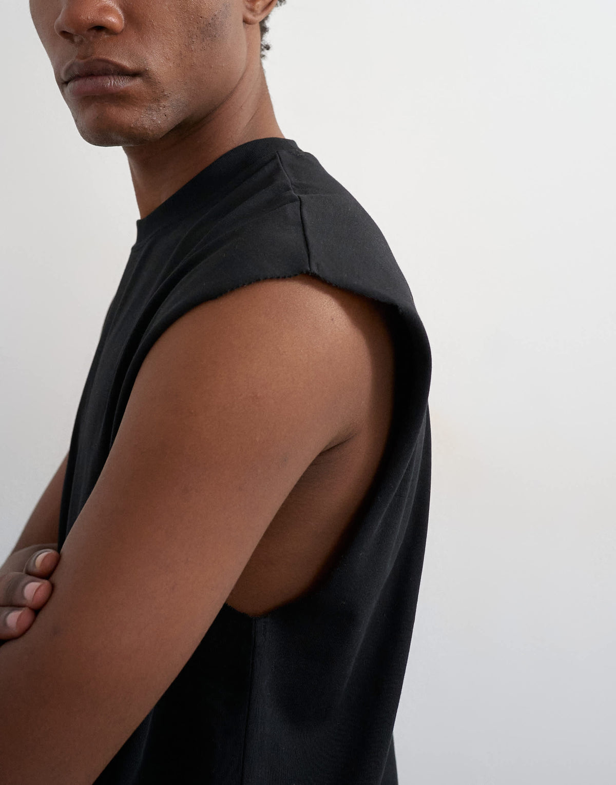 Topman relaxed fit sleeveless t-shirt in black