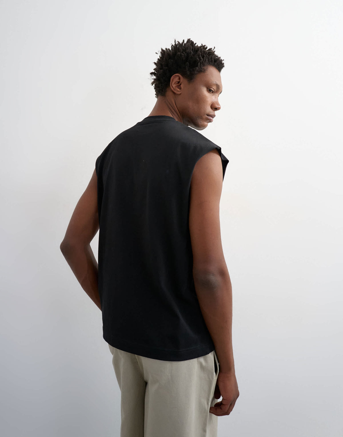 Topman relaxed fit sleeveless t-shirt in black