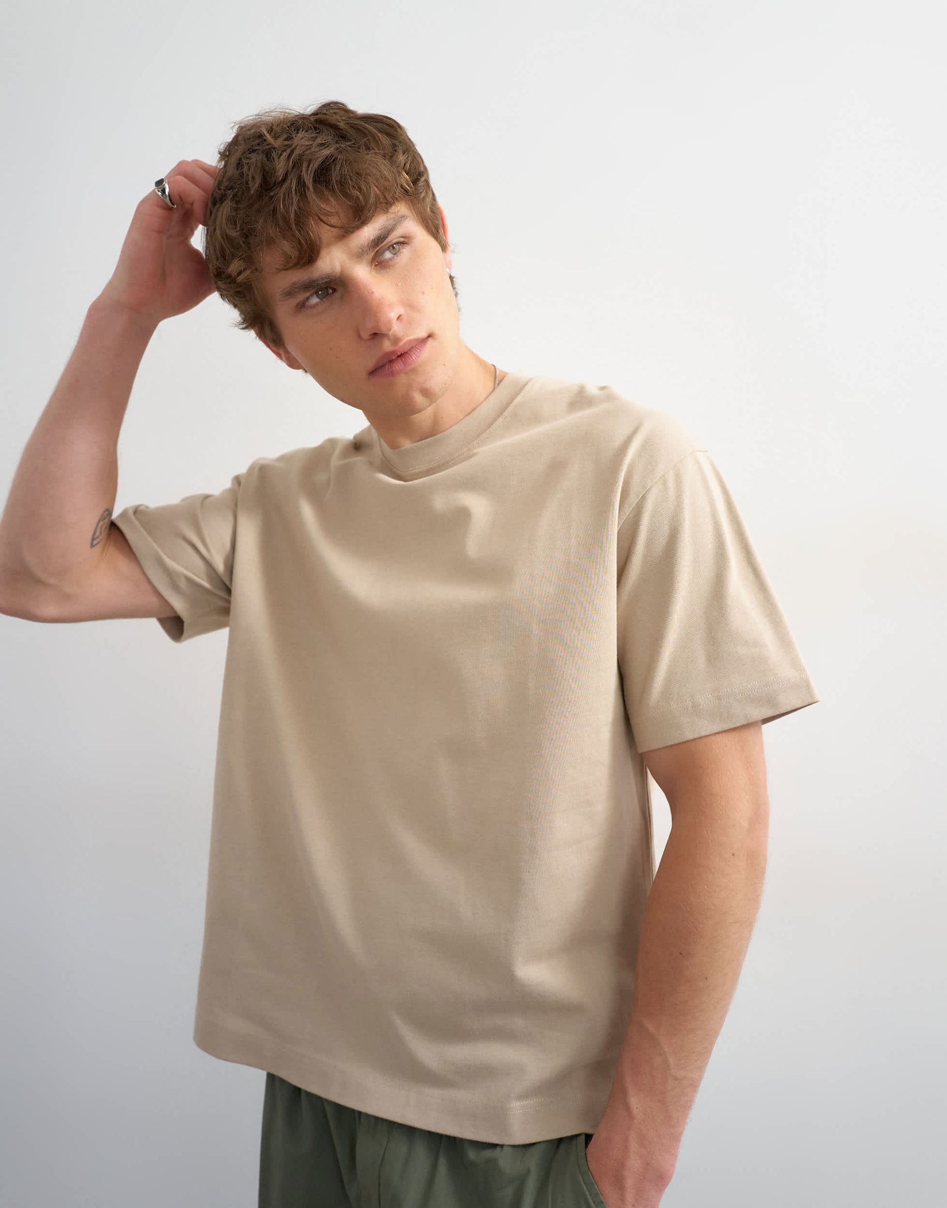 Topman relaxed fit t-shirt in stone
