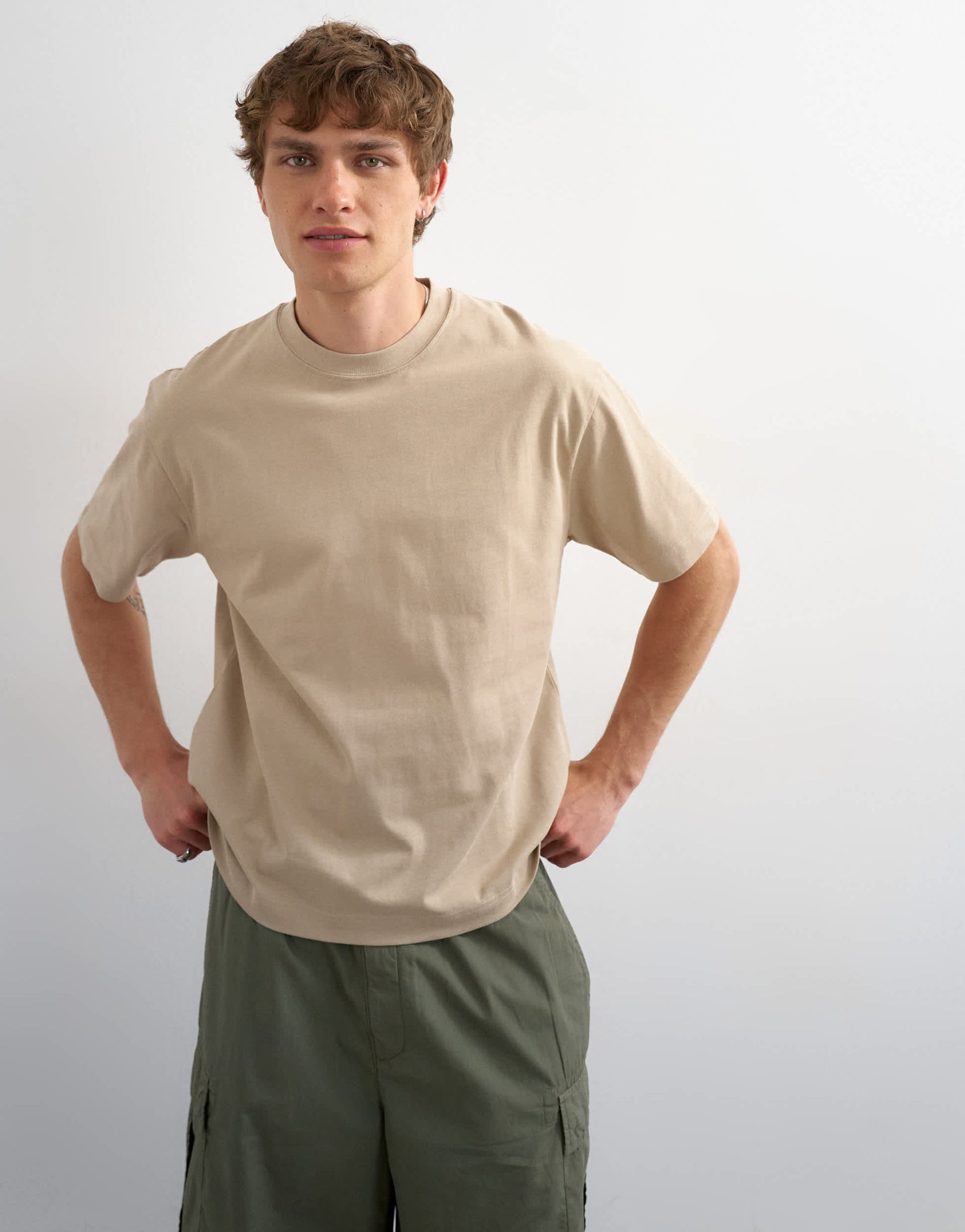 Topman relaxed fit t-shirt in stone