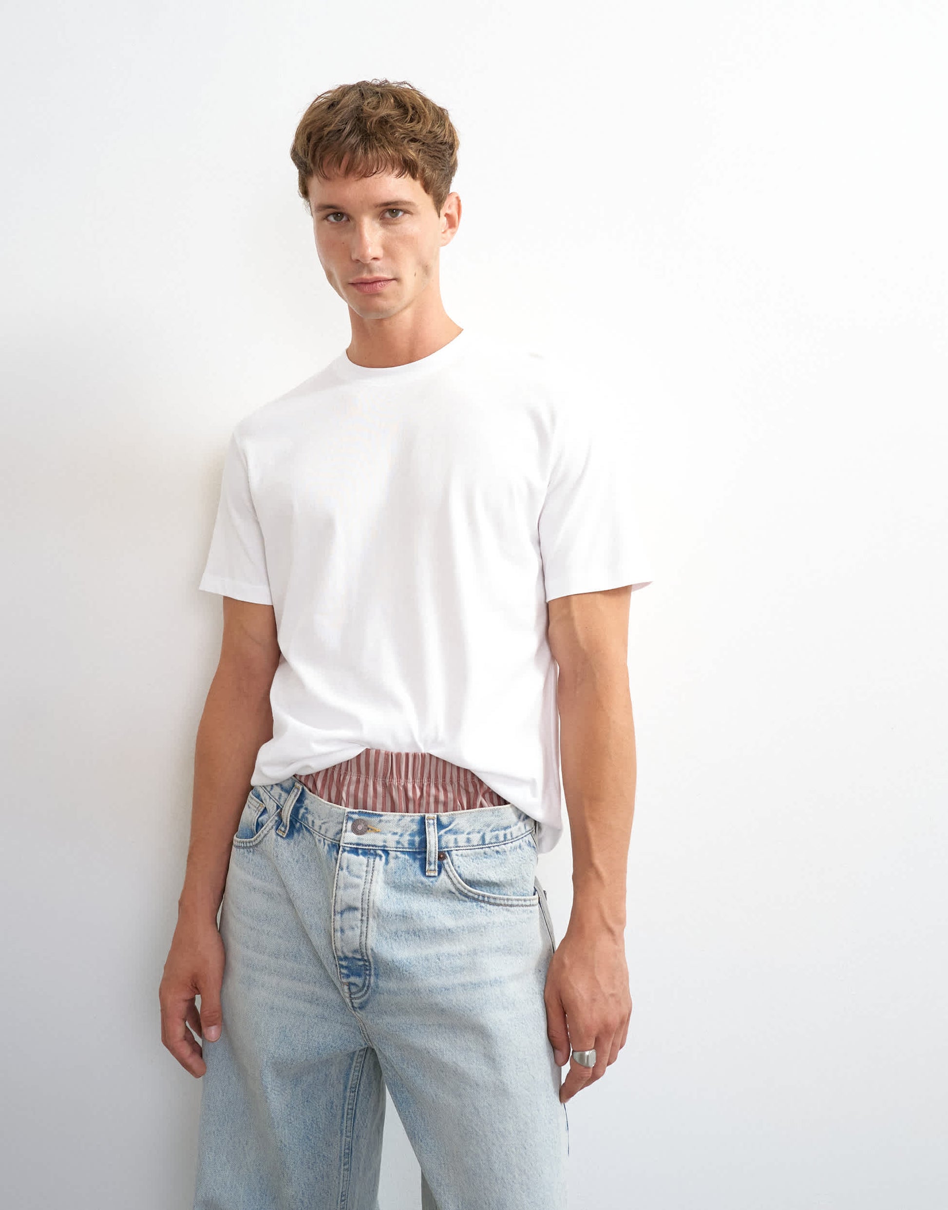 Topman 5 pack classic fit t-shirt in black, white, khaki, navy and stone