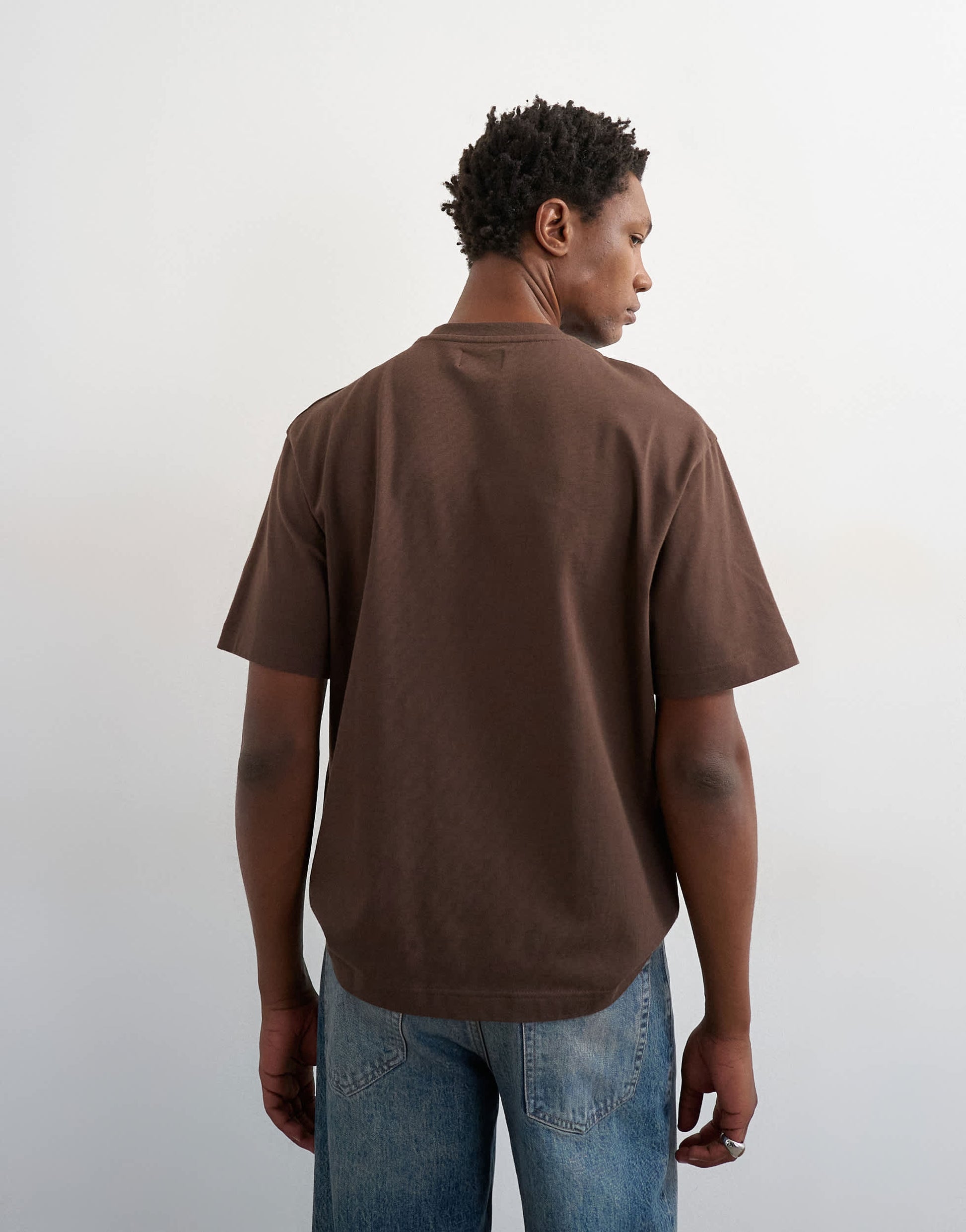Topman 3 pack relaxed fit t-shirt in brown, stone and blue 