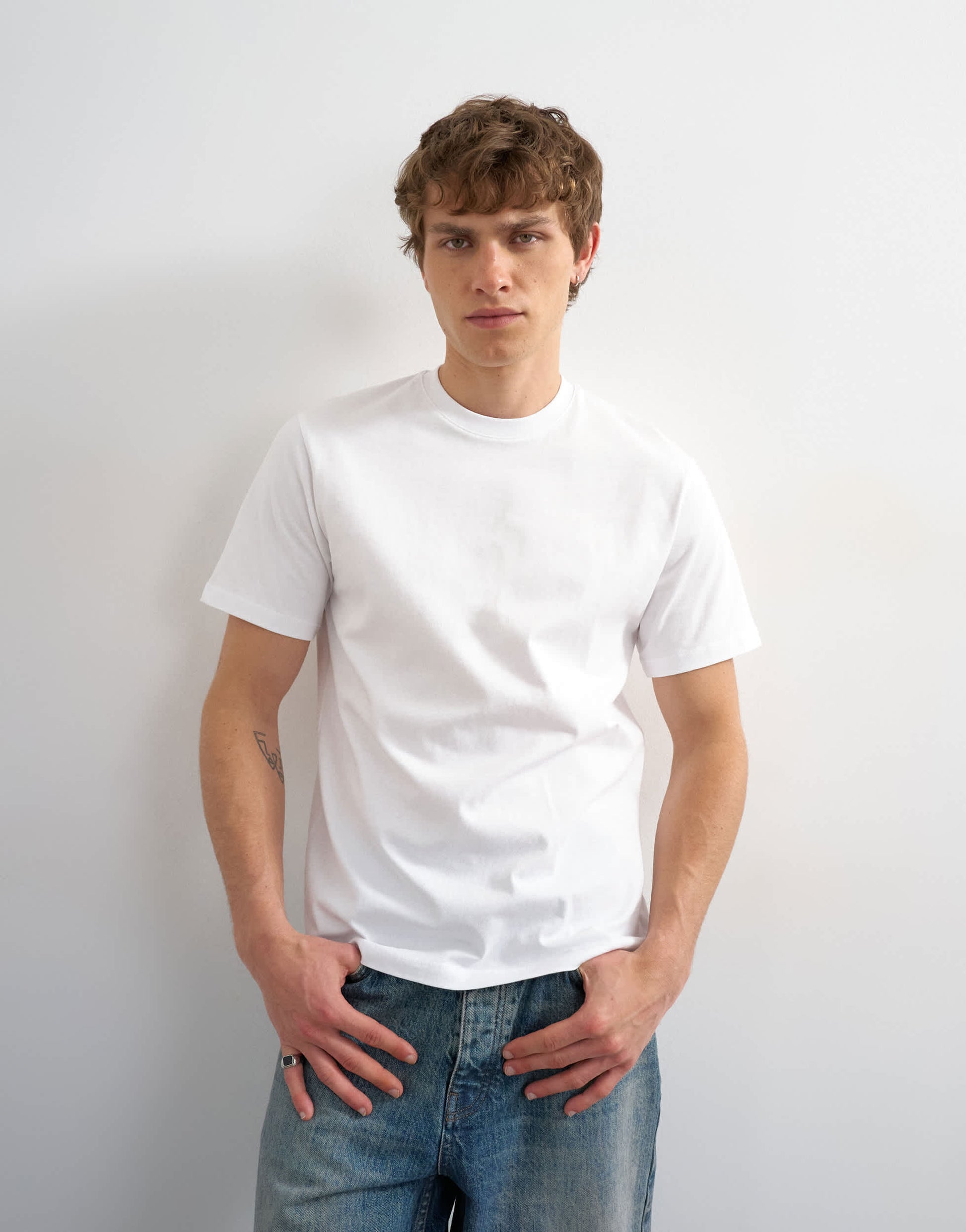 Topman 5 pack classic fit t-shirt in navy, ecru, pink, brown and blue
