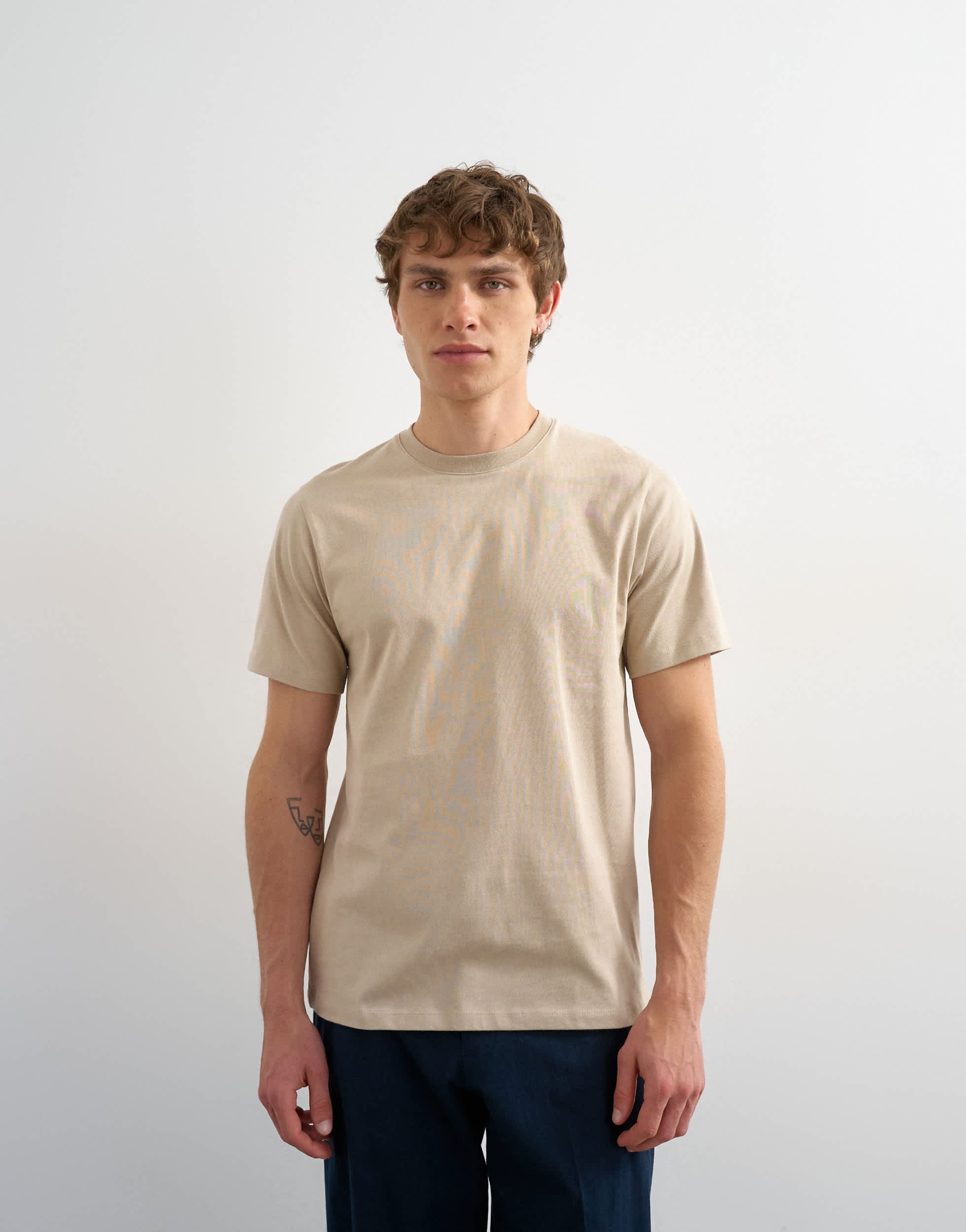 Topman classic fit t-shirt in stone