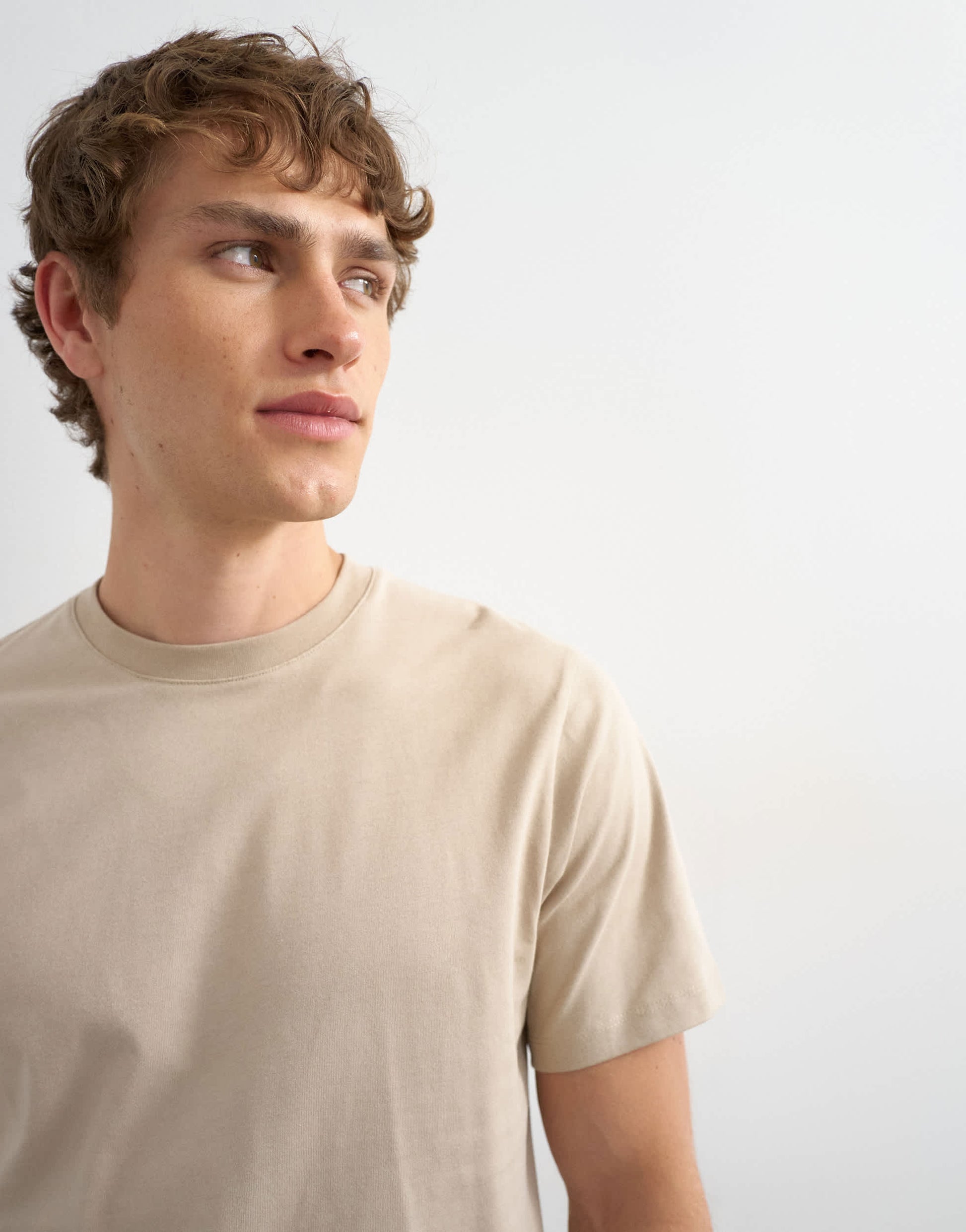 Topman classic fit t-shirt in stone