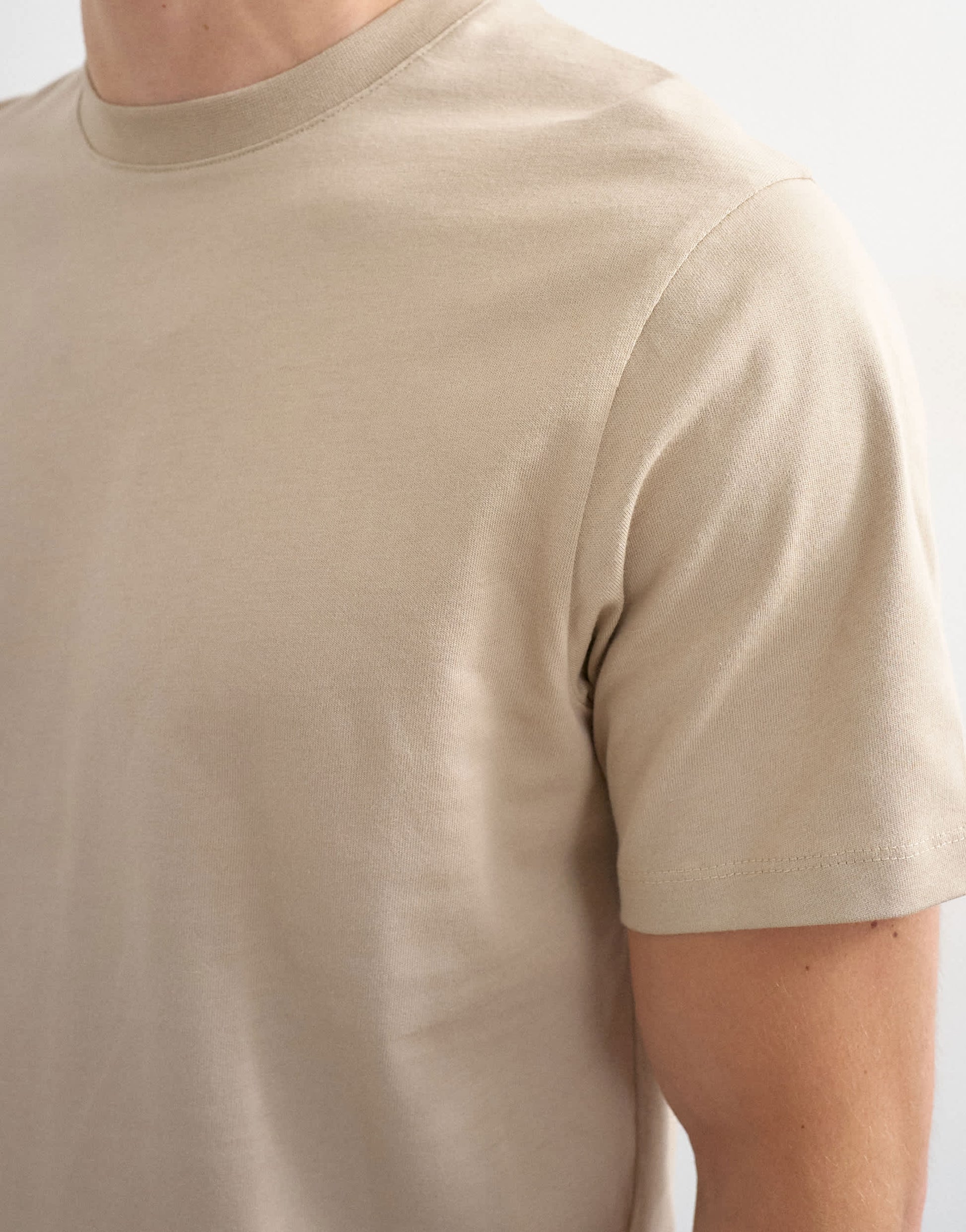 Topman classic fit t-shirt in stone