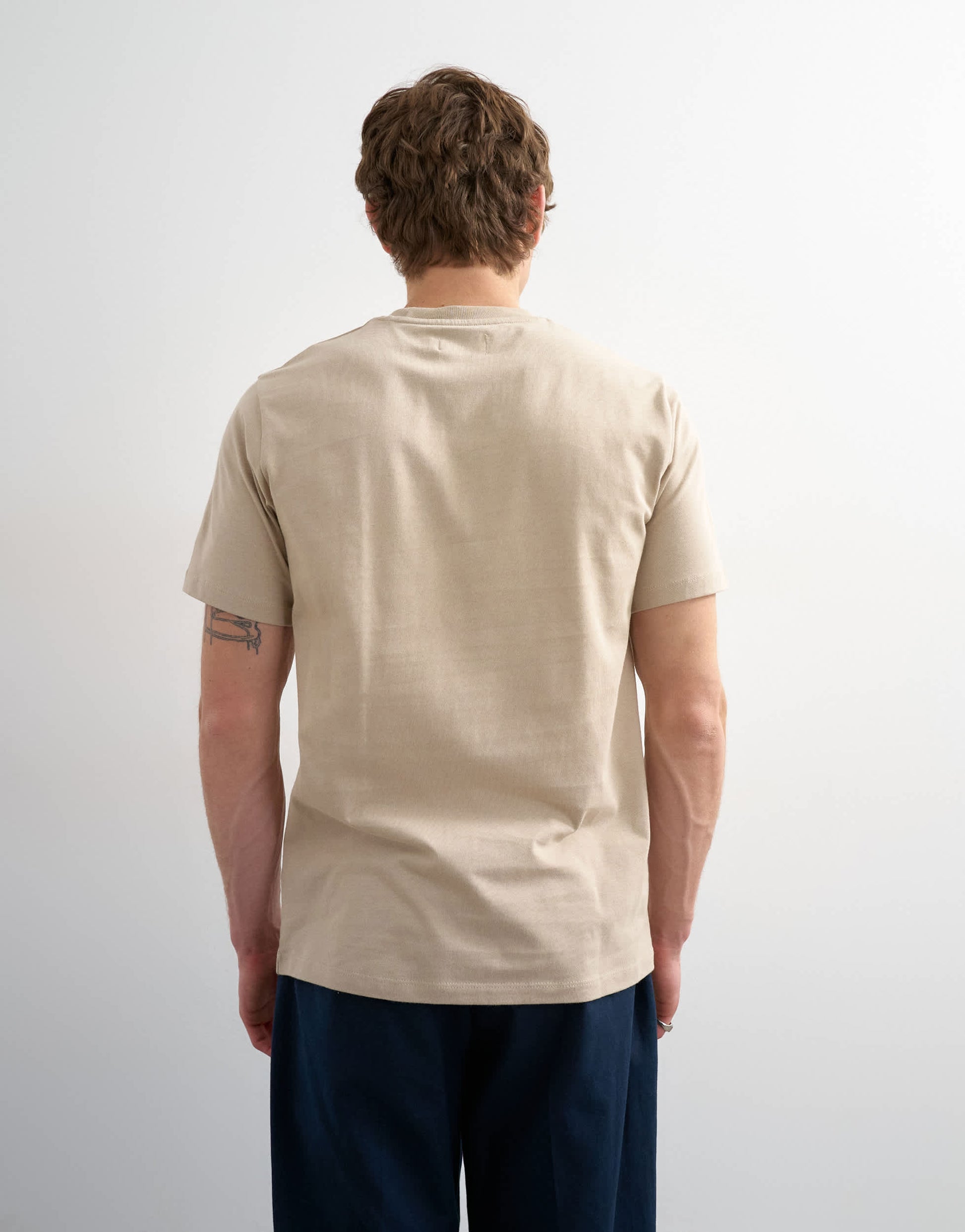 Topman classic fit t-shirt in stone