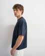 Topman relaxed fit cropped t-shirt in navy