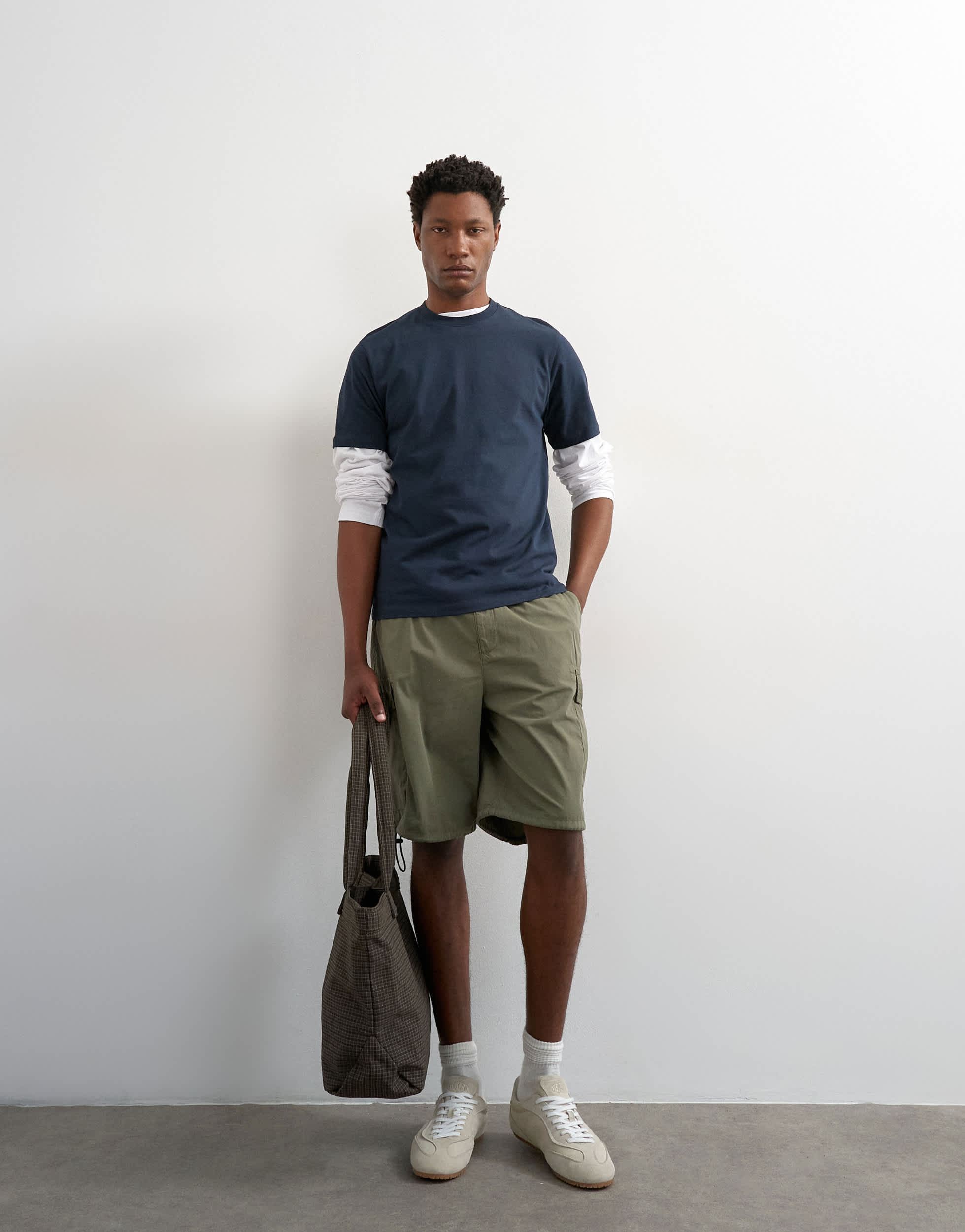 Topman T-Shirt mit klassischer Passform in Marineblau
