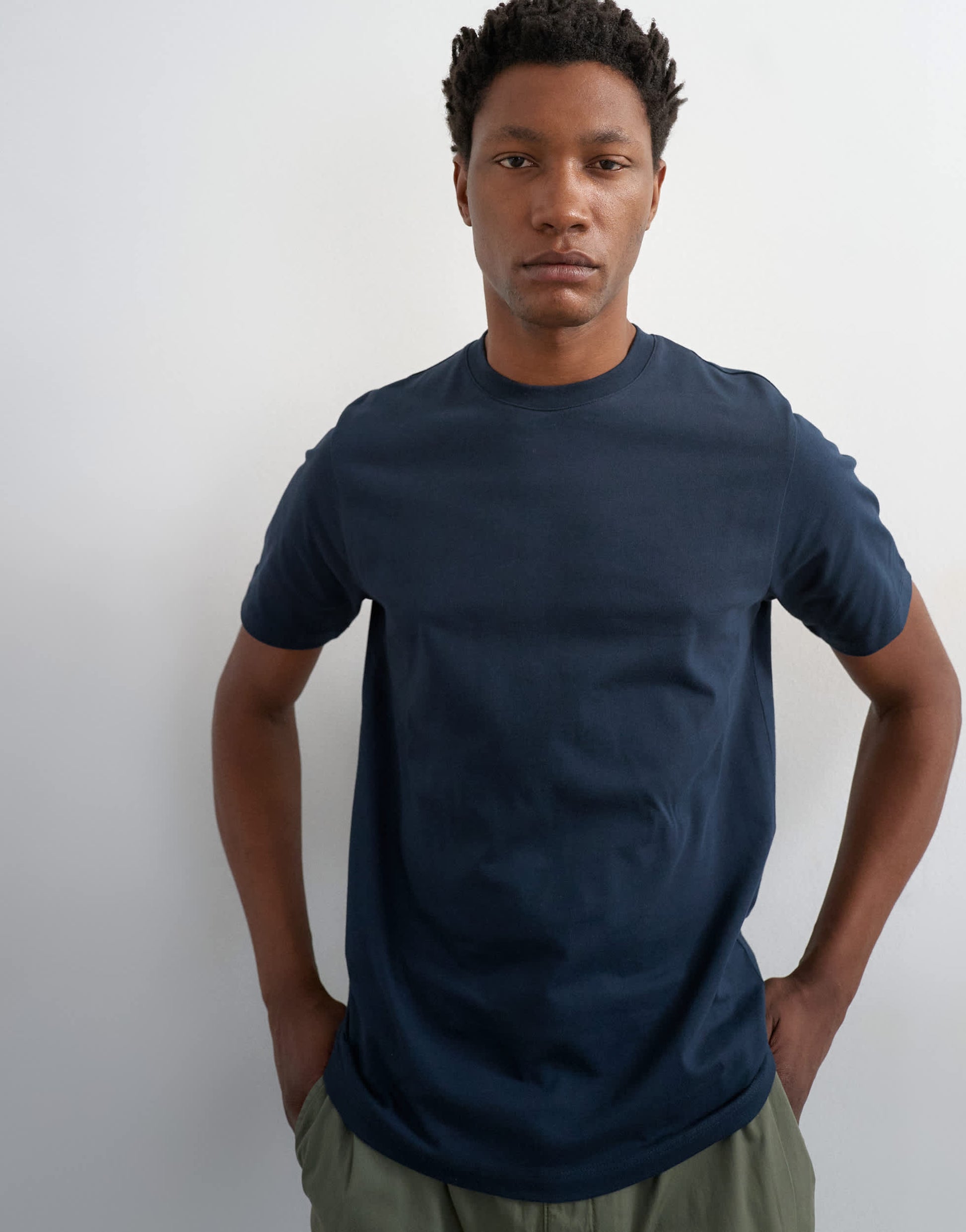 Topman classic fit t-shirt in navy