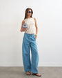 Topshop pull on barrel jean in summer blue 