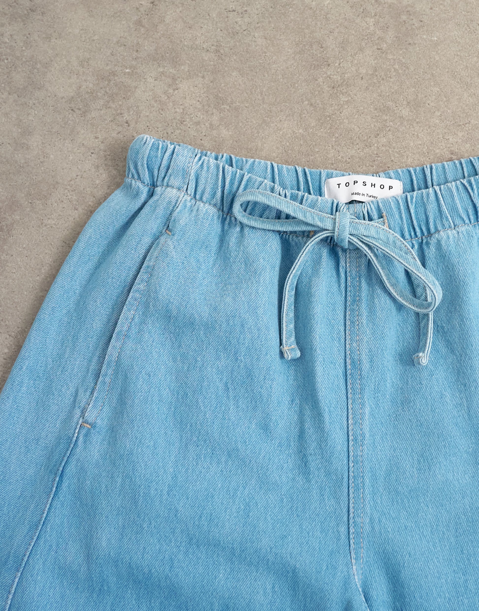 Topshop pull on barrel jean in summer blue 