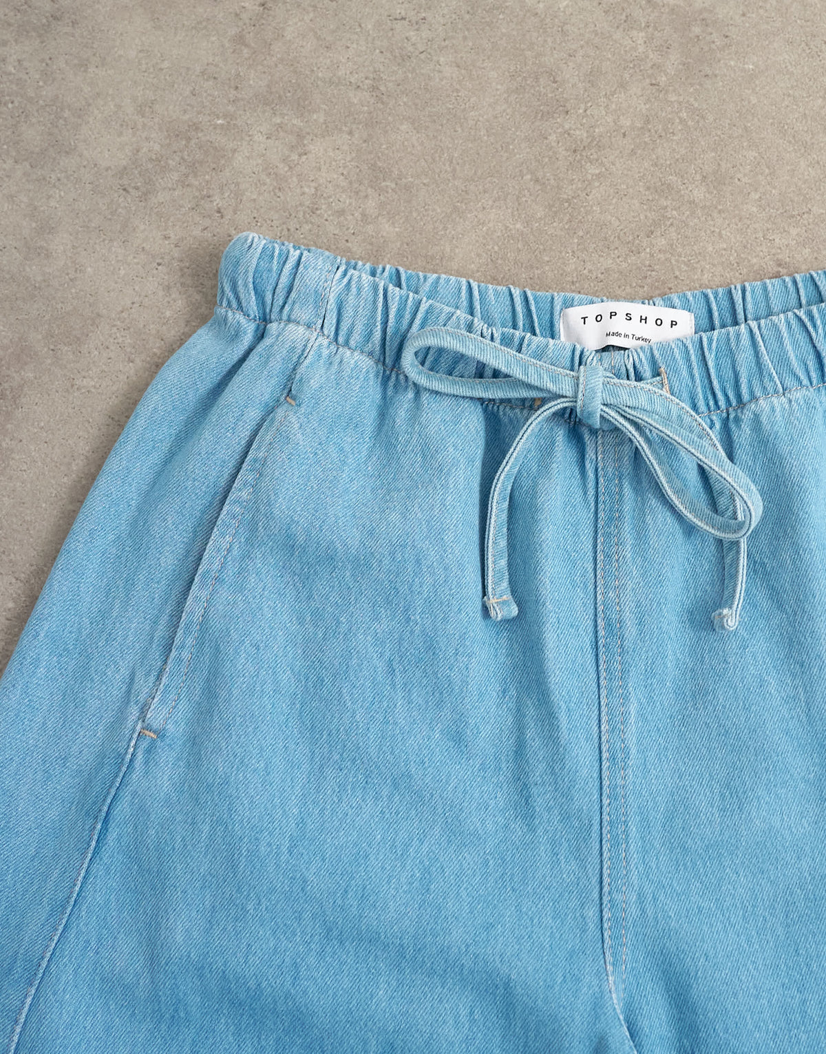 Topshop pull on barrel jean in summer blue 