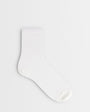 Topshop sheer ribbed sock in white