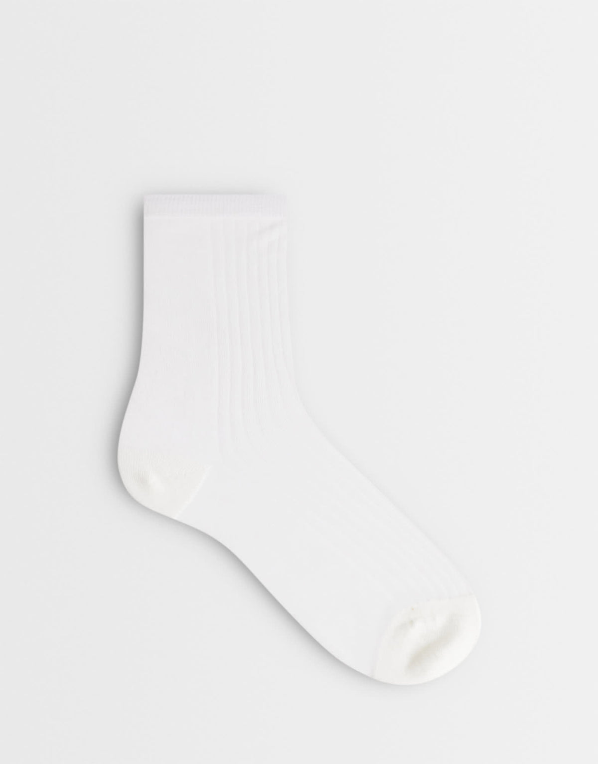 Topshop sheer ribbed sock in white