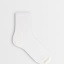 Topshop sheer ribbed sock in white
