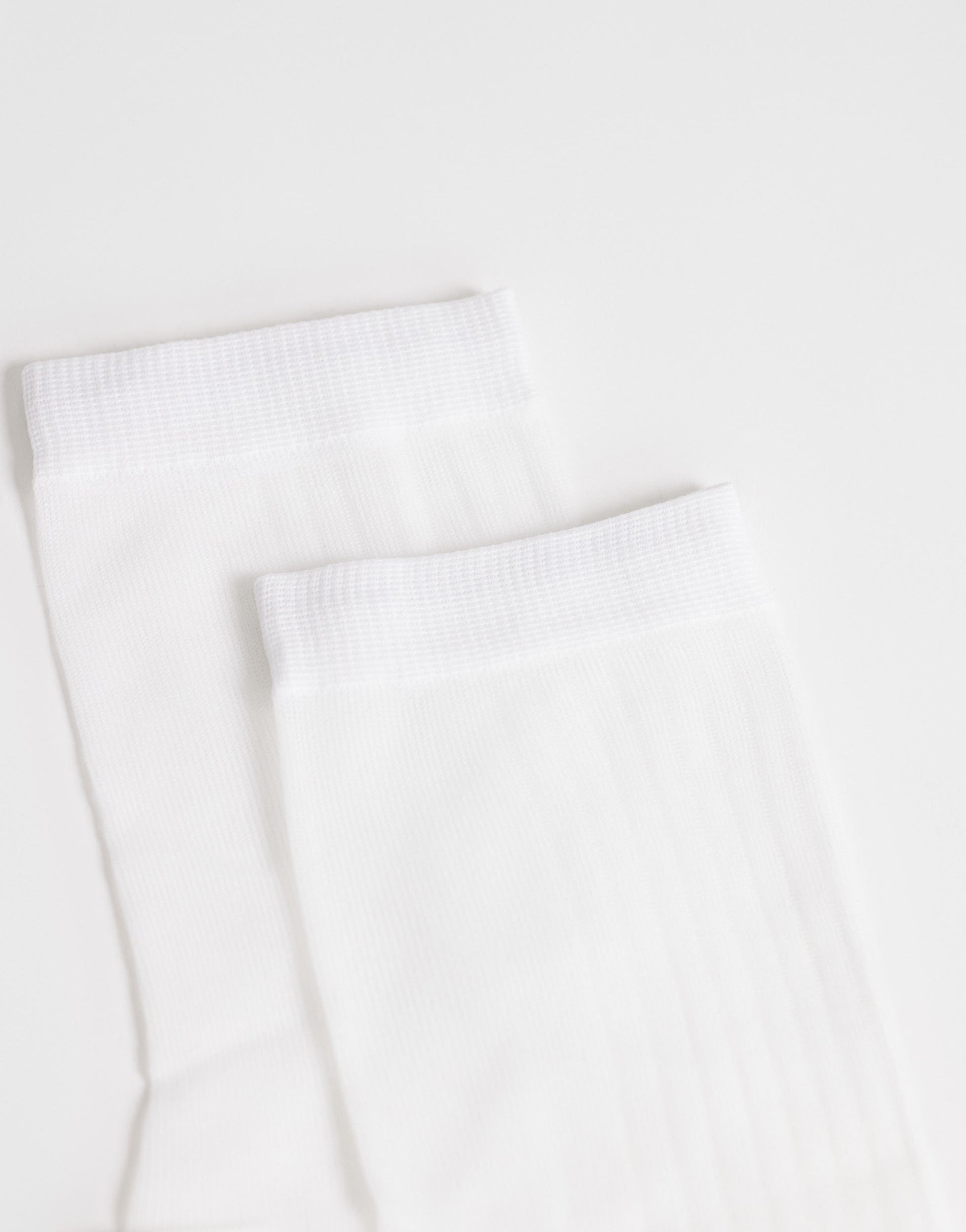 Topshop sheer ribbed sock in white