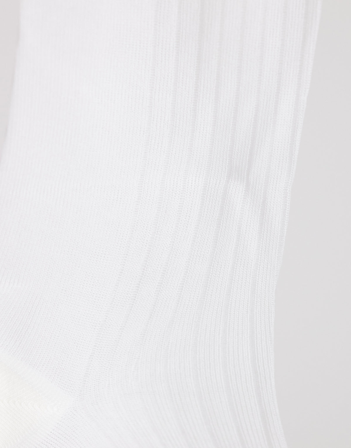 Topshop sheer ribbed sock in white