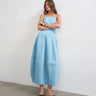 Robe longue en jean coupe tonneau délavé Topshop