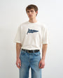 Topman relaxed fit t-shirt with Bonjour Flag patch in ecru