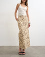 Topshop denim column maxi skirt in deer print