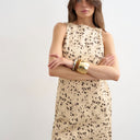 Topshop denim shift dress in deer print