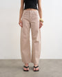 Topshop Barrel mid rise jean in red stripe