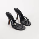Topshop Olivia strappy high heel sandal with ball detail in black