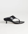 Topshop Nancy toe thong mid heel sandal in black