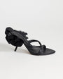 Topshop Ophelia real leather high heeled sandal with ruffle in black