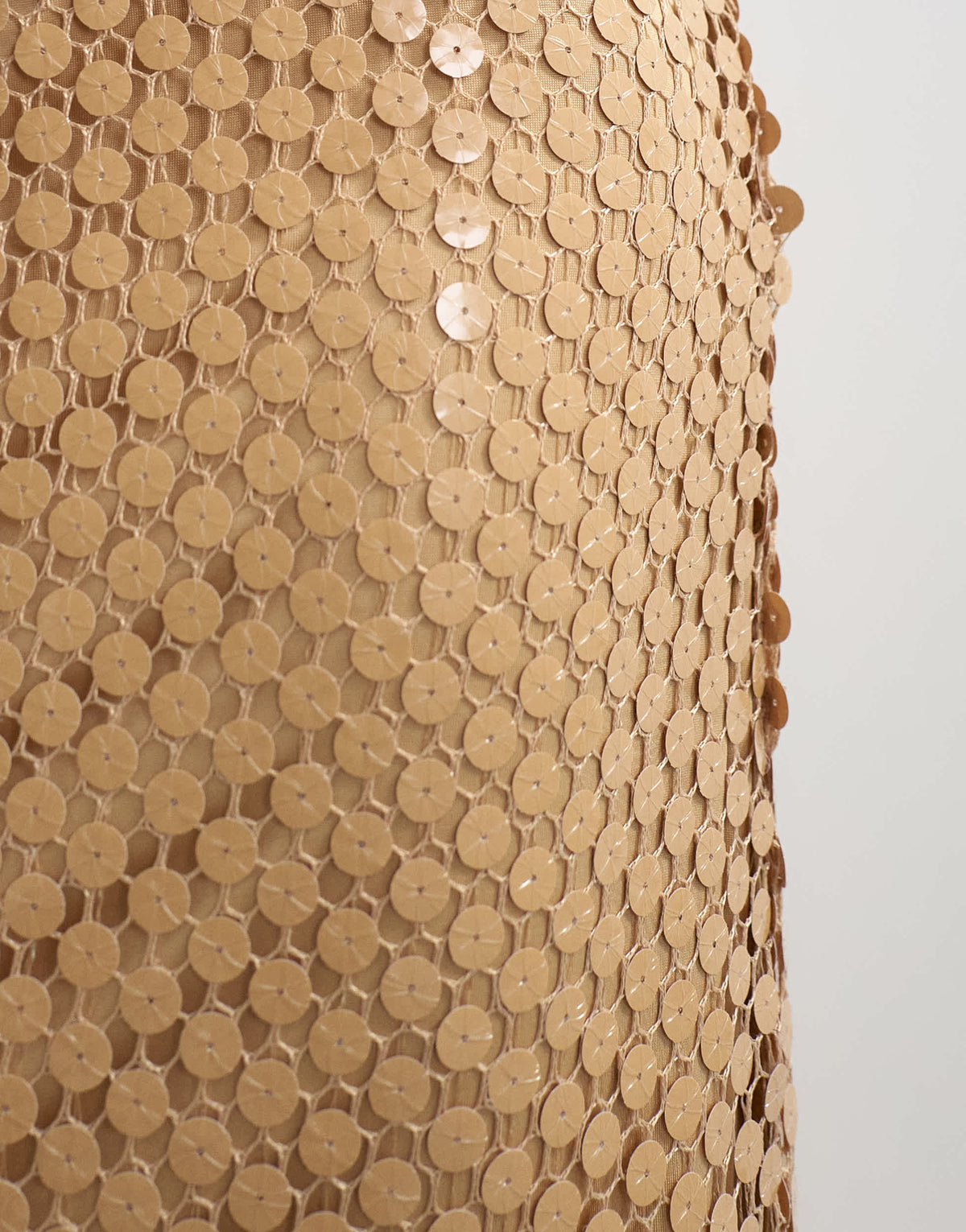 Topshop mesh sequin column maxi skirt in brown