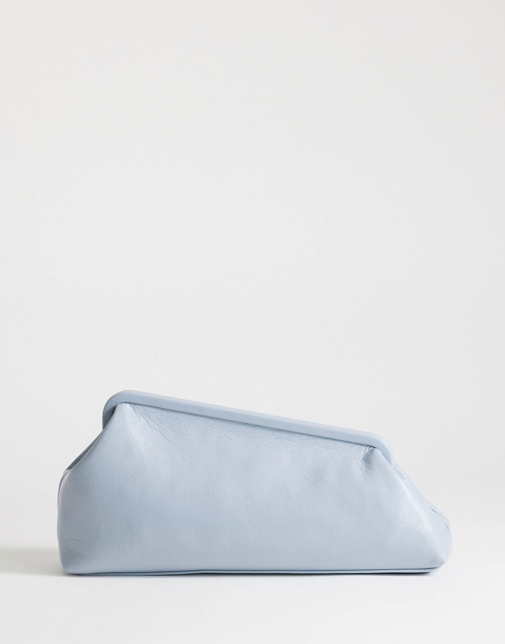 Topshop anna medium angular clutch bag in cornflower blue