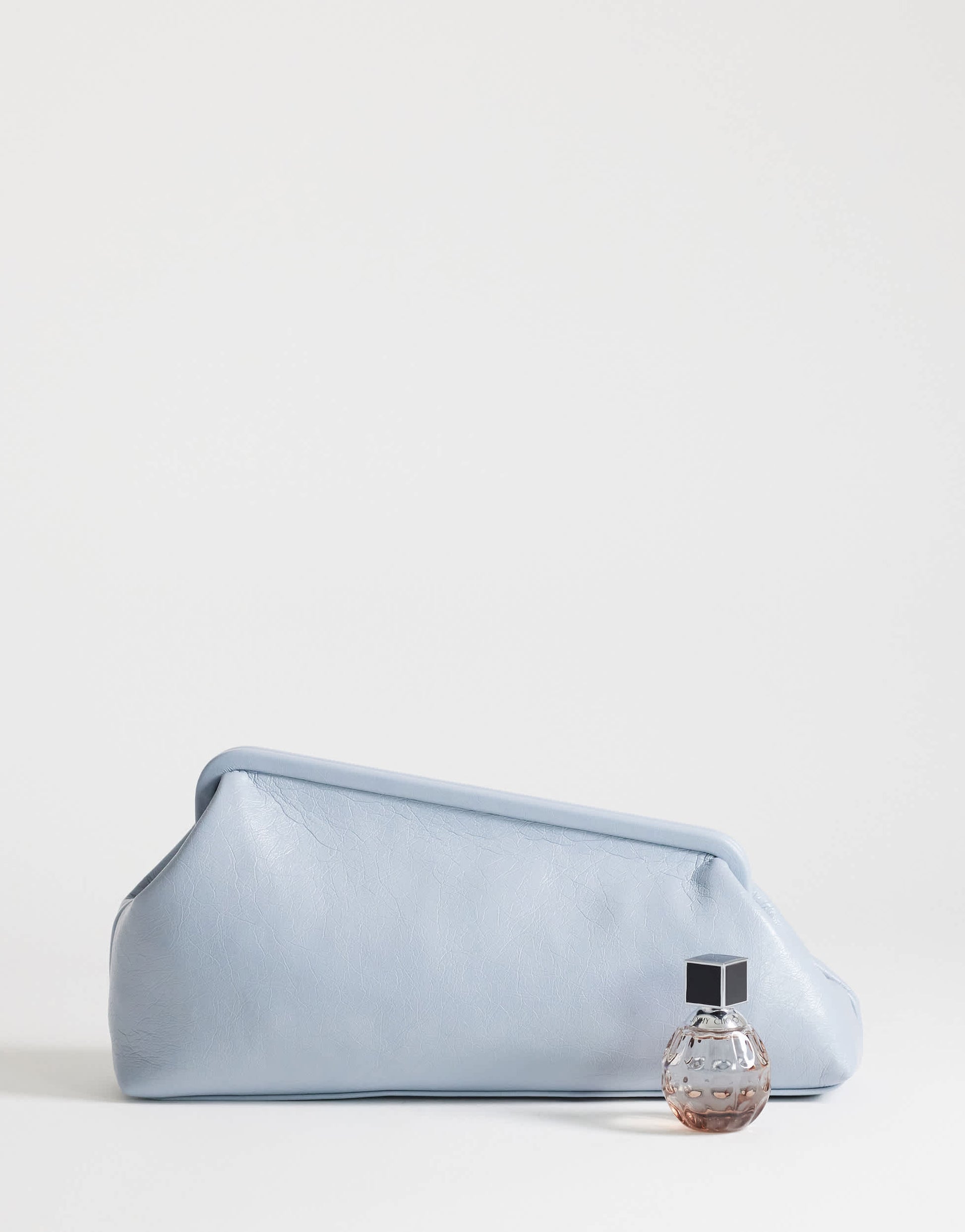 Topshop anna medium angular clutch bag in cornflower blue